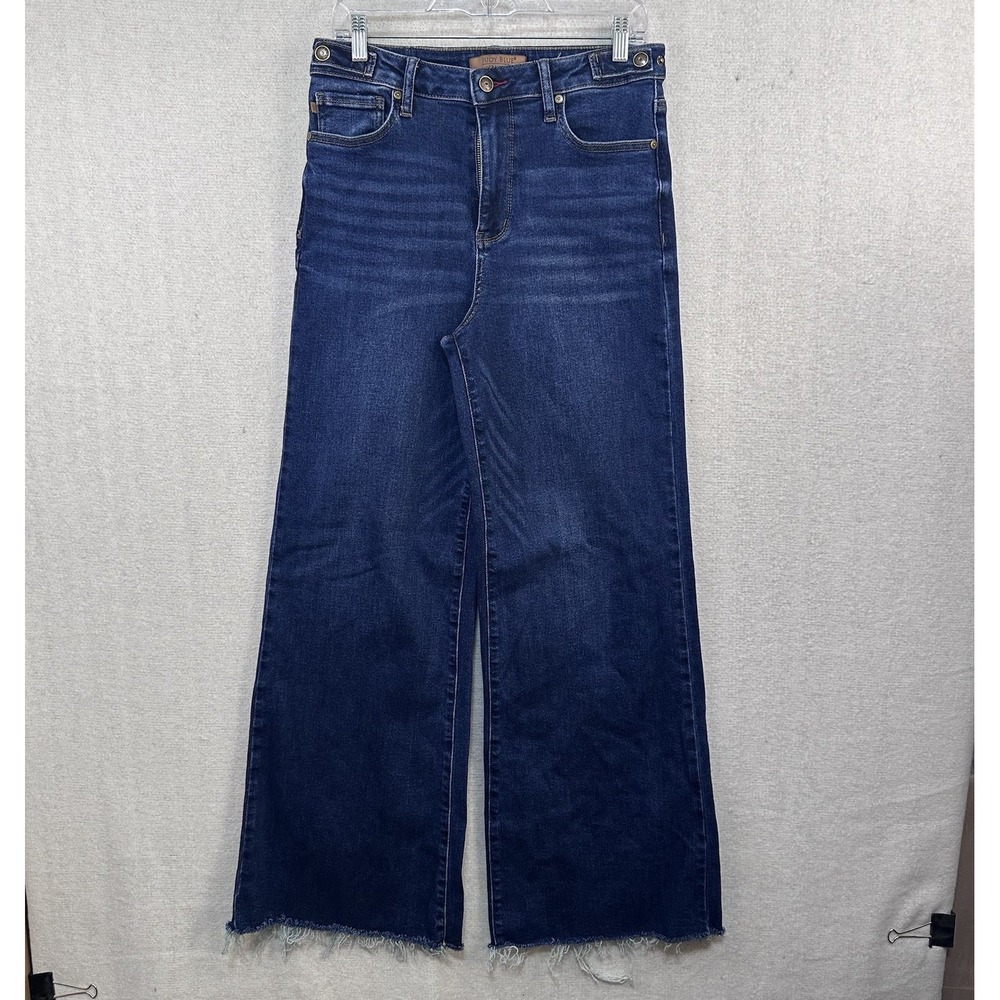 Judy Blue Jeans High Waist Retro Wide Fit Jeans Medium Blue Sz 9/29